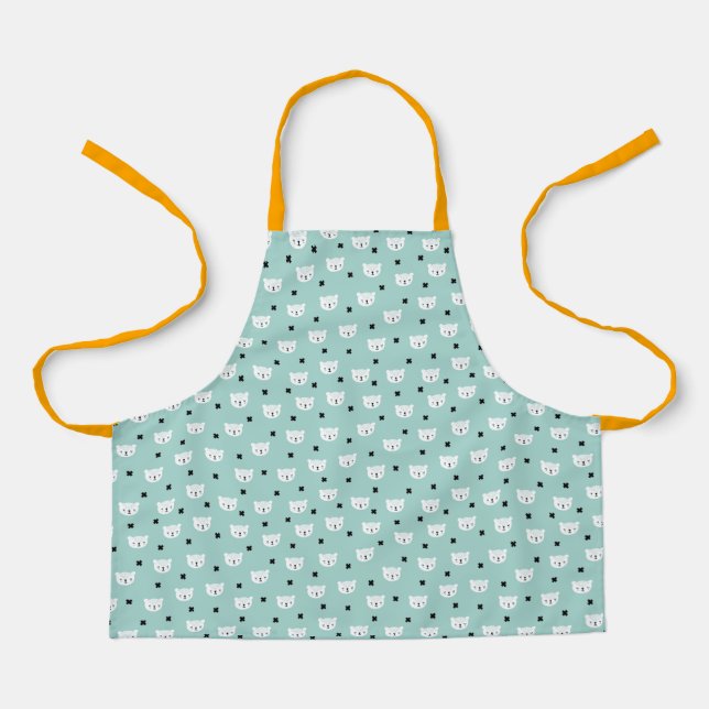 Tablier Bours scandinaves mignons et modernes pour enfants (Recto)