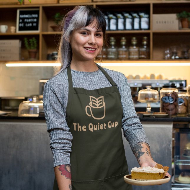 Tablier Boutique de café moderne l Logo professionnel Sage (Créateur téléchargé)