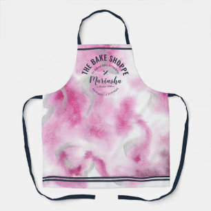 Tablier Boutique de Décoration à l'Aquarelle Abstraite Tie