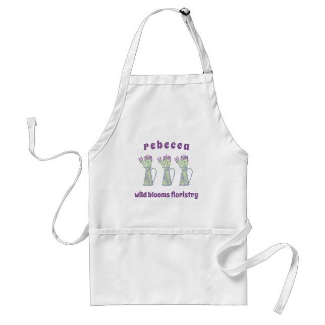 Tablier Boutique de fleurs | Floriste Business Cute Retro (Devant)