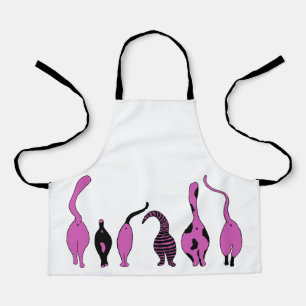Tablier Boutons de chat violet
