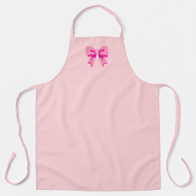 Tablier Bow rose (Recto)