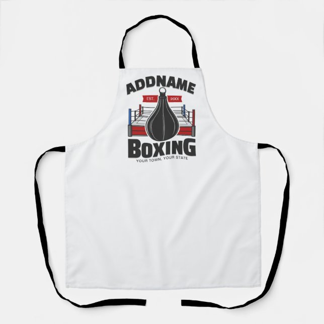 Tablier Boxe Anneau AJOUTER NOM Boxer Gym Speed Sac (Recto)