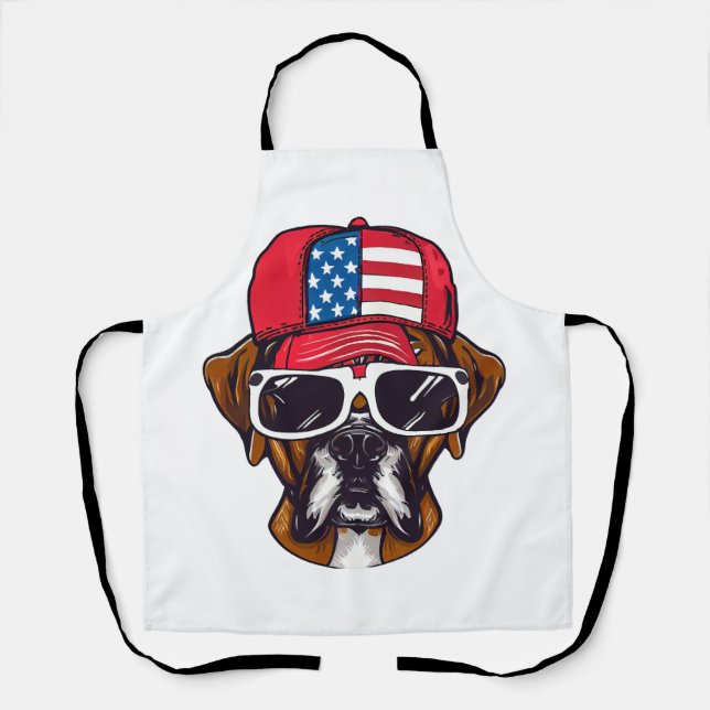Tablier Boxer Dog USA (Recto)