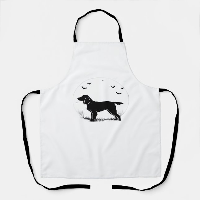 Tablier Boykin Spaniel Dog - Halloween Moon Silhouette Cla (Recto)