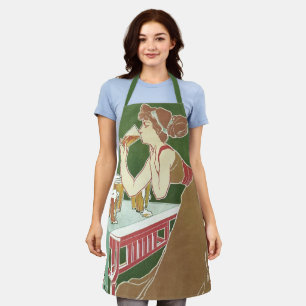 Tablier Brasserie Fraikin-Courard Bière Art Nouveau Vintag