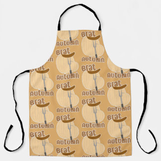 Tablier Brat Automne Funny Trending Amusant Motif du pied
