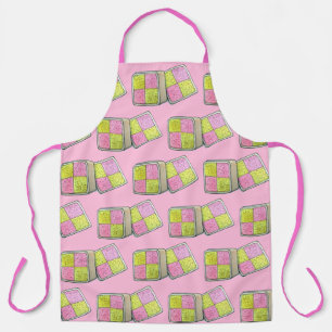 Tablier British Battenberg Marzipan Sponge Cake UK Food