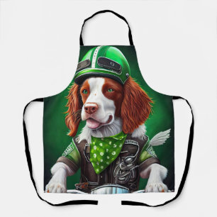 Tablier Brittany Spaniel conduite vélo St. Patrick's Day