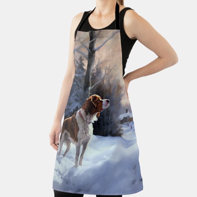 Tablier Brittany Spaniel Laissez Neige Noël (Insitu)