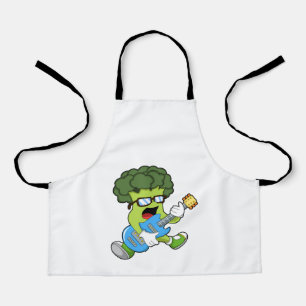 Tablier Brocoli comme musicien avec guitare