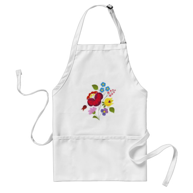 Tablier Broderie hongroise de fleur d'OPUS (Devant)