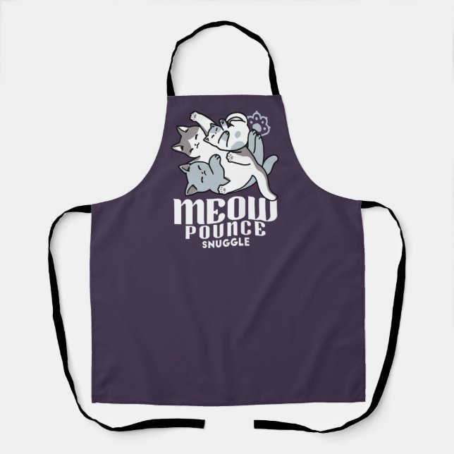 Tablier Brosse à lait - Chats à couchage mignon (Recto)