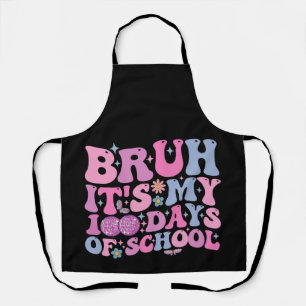 Tablier Bruh C'est mes 100 jours d'école Papillon Disco