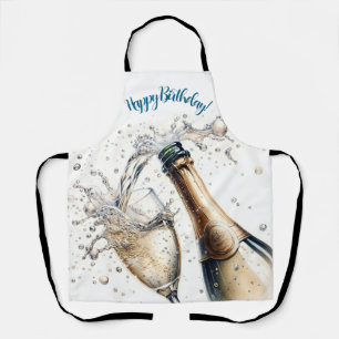 Tablier Bubbly champagne Joyeux anniversaire