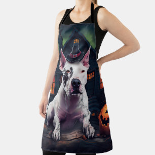 Tablier Bull Terrier Citrouille Halloween effroi