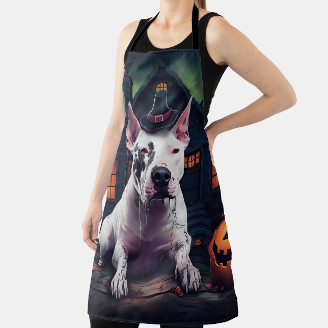 Tablier Bull Terrier Citrouille Halloween effroi (Insitu)