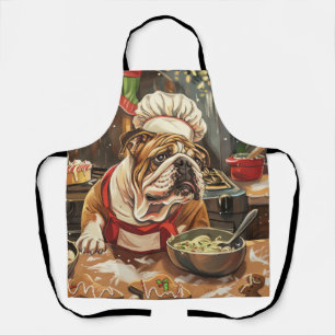 Tablier Bulldog Fêtes de fin d'année : Pâtisserie de Noël 