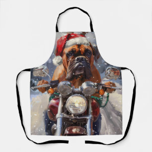 Tablier Bullmastiff à moto Noël