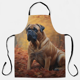 Tablier Bullmastiff en automne Feuilles automne Inspire