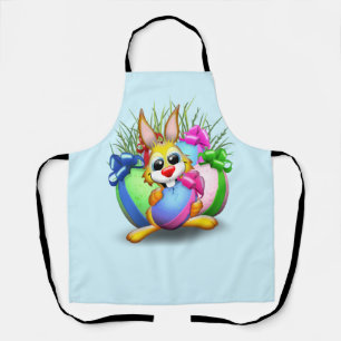 Tablier Bunny de Pâques drôle et caractère mignon Biting u