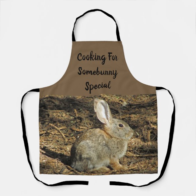 Tablier Bunny Pun adorable Wilderness Animal Photo Rabbit (Recto)