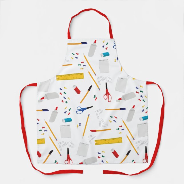 Tablier Bureau scolaire et artisanat Fournitures Motif (Recto)