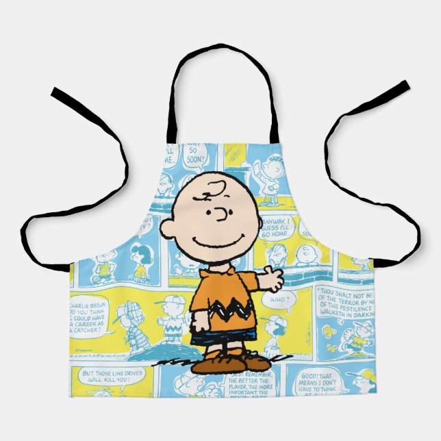 Tablier cacahuètes | Charlie Brown Motif de bande dessinée (Recto)
