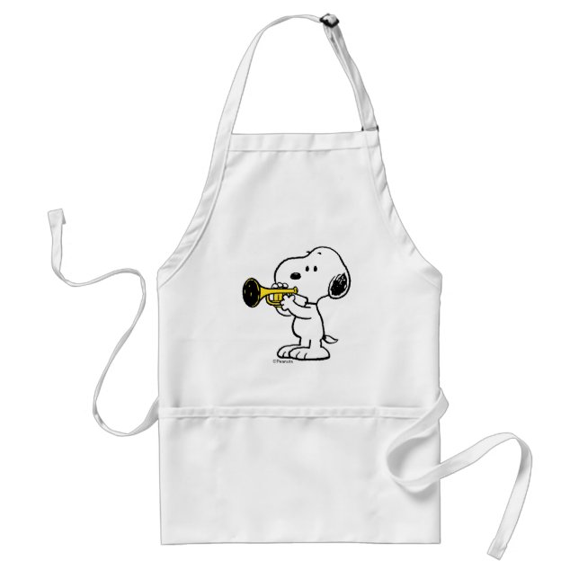Tablier cacahuètes | Joueur de trompette Snoopy (Devant)