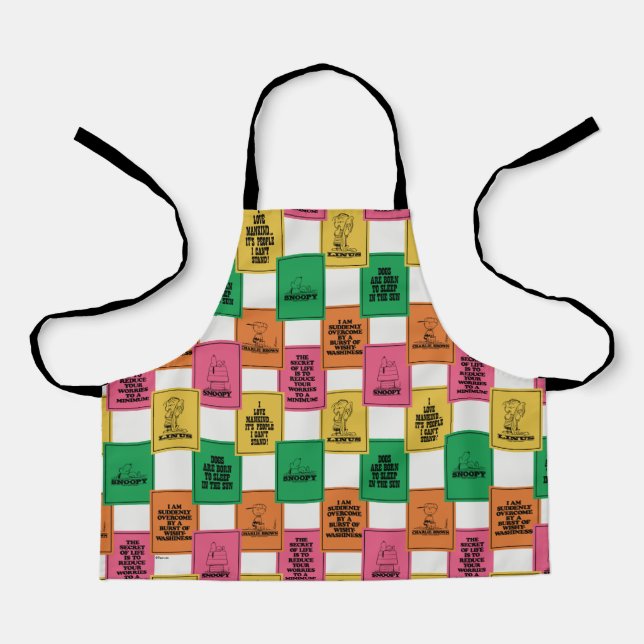 Tablier cacahuètes | Motif Colorblock amusant (Recto)