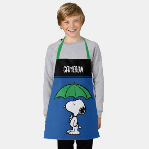 Tablier cacahuètes Parapluie vert Snoopy
