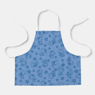 Tablier cacahuètes   Snoopy Blue Space Astronaut Motif