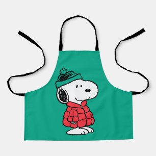 Tablier cacahuètes Snoopy Chat d'hiver et Casquette