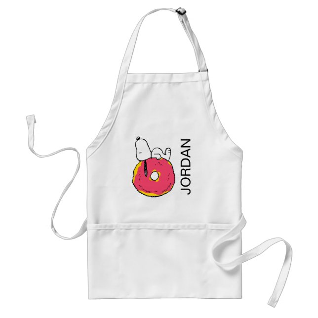 Tablier cacahuètes | Snoopy Donut rose (Devant)