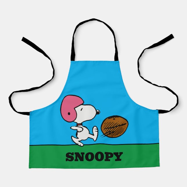 Tablier cacahuètes | Snoopy Football Kicker (Recto)