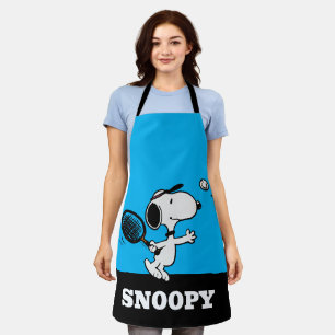Tablier cacahuètes   Snoopy Joue Au Tennis