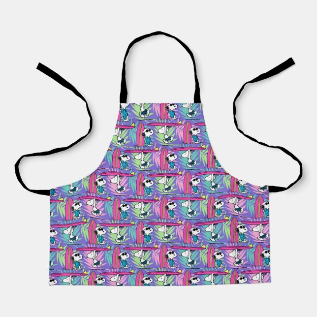Tablier cacahuètes | Snoopy Purple Surf Motif (Recto)