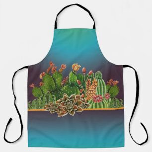 Tablier Cactus & Succulents motif Apron