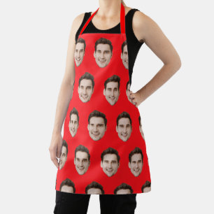 Tablier Cadeau de chef de cuisine personnalisé avec visage