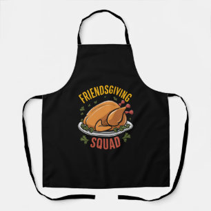 Tablier Cadeau de dîner de dinde Friendsgiving Squad corre