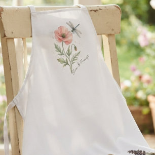 Tablier Cadeau de jardin de libellule florale inspirant