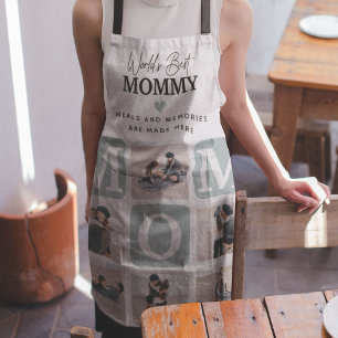 Tablier Cadeau de MOM moderne multi-grid photo mignon