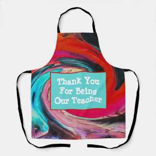 Tablier Cadeau de reconnaissance pour enseignant Tie Dye t