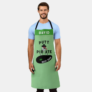 Tablier Cadeau Golfer Dad, Personnalisé Golf Pirate Chef