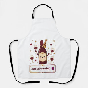 Tablier Cadeau Personnalisé de Vin Mignon Vieilli à la Per