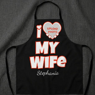 Tablier Cadeau personnalisé J'aime ma femme – Ajouter nom