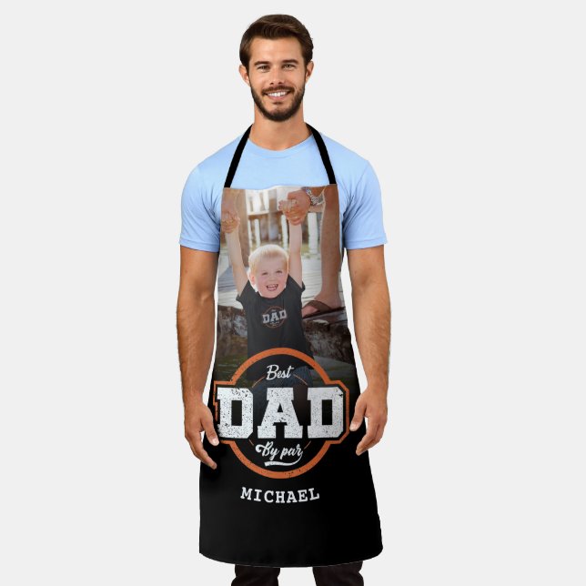Tablier Cadeau photo personnalisé pour papa (Porté)