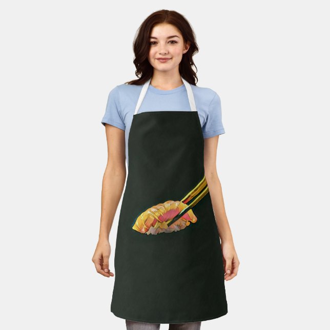 Tablier Cadeau sushi amoureux (Porté)