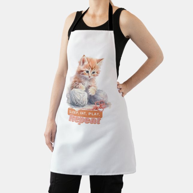 Tablier Cadeaux Cute Kitten pour Amoureux des animaux (Insitu)