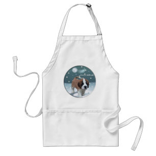 Tablier Cadeaux de Noël pour chiots Saint-Bernard